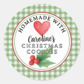 オリジナル手作りクリスマスお菓子ラベルシート ラウンドシール (正面)