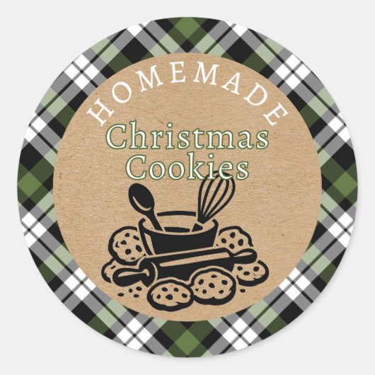 オリジナル手作りクリスマスお菓子ラベルシート ラウンドシール (正面)