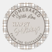 オリジナル手作りクリスマスお菓子ラベルシート ラウンドシール (正面)