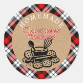 オリジナル手作りクリスマスコッキーのラベルシート ラウンドシール (正面)