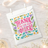 オリジナル手描き サンキュー 小規模ビジネス フェイバーバッグ (クリップ留めされた状態)