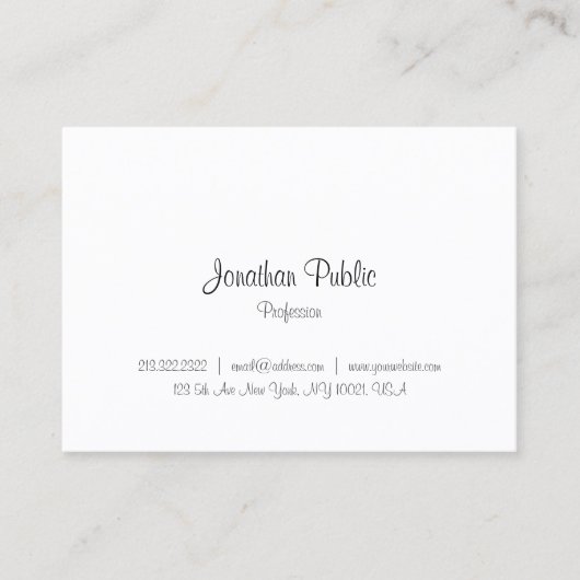 オリジナル手書きおしゃれモダンシンプルテンプレート 名刺 (正面)