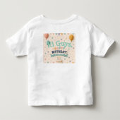 オリジナル折り紙動物パーティーイラスト トドラーTシャツ (裏面)