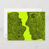 オリジナル抽象アート ポストカード (正面/裏面)