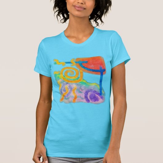 オリジナル抽象芸術アートから衣服 Tシャツ (正面)