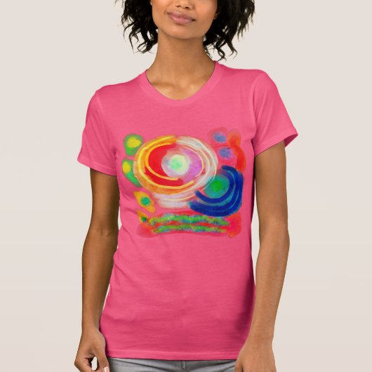 オリジナル抽象芸術アートから衣服 Tシャツ (正面)
