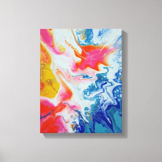 オリジナル抽象芸術アートサマーレスピート キャンバスプリント (正面)
