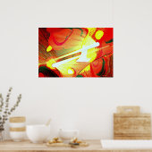 オリジナル抽象芸術アートポスタープリント ポスター (キッチン)