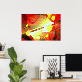 オリジナル抽象芸術アートポスタープリント ポスター (ホームオフィス)