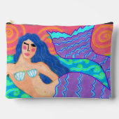 オリジナル抽象芸術アートマーメイド アクセサリーポーチ (正面)
