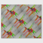 オリジナル抽象芸術アートワーク ラッピングペーパー (フラット)