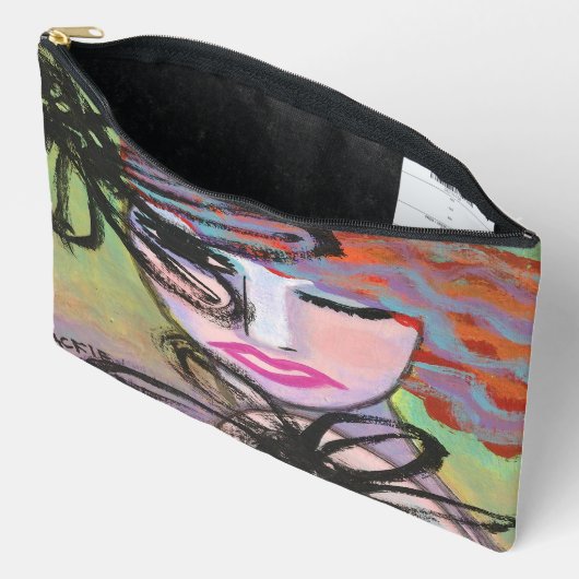 オリジナル抽象芸術アート アクセサリーポーチ (見開き)