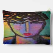 オリジナル抽象芸術アート アクセサリーポーチ (裏面)