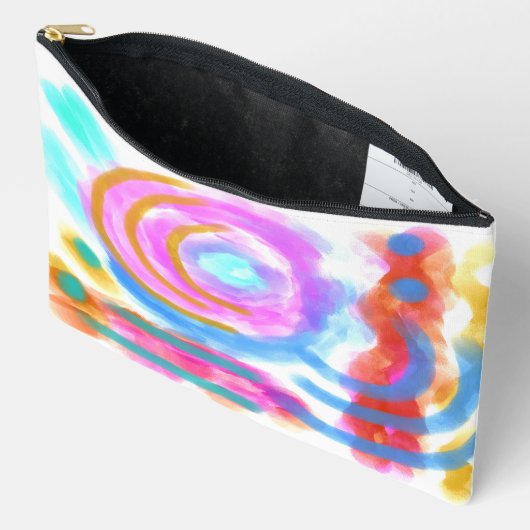 オリジナル抽象芸術アート アクセサリーポーチ (見開き)