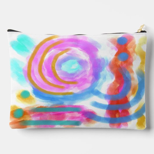 オリジナル抽象芸術アート アクセサリーポーチ (裏面)