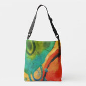 オリジナル抽象芸術アート クロスボディバッグ (裏面)