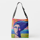 オリジナル抽象芸術アート クロスボディバッグ (裏面)