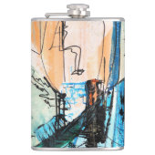 オリジナル抽象芸術アート フラスク (正面)