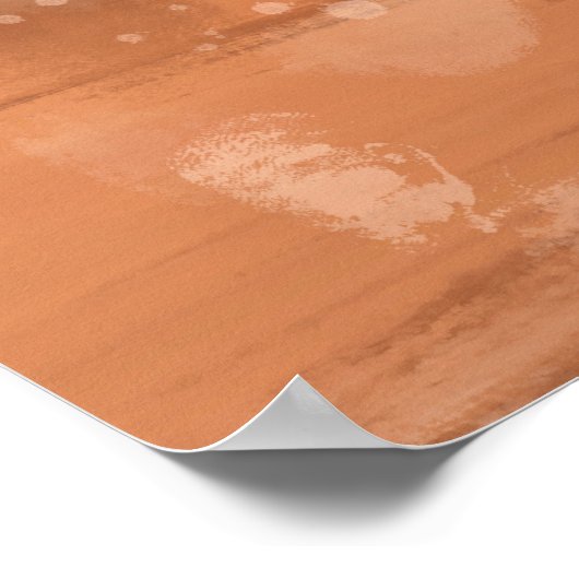 オリジナル抽象芸術ア絵画ートの6プリントダークブラウン ポスター (角)