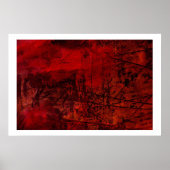 オリジナル抽象芸術キャンバス印刷 – 赤抽象芸術アート ポスター (正面)
