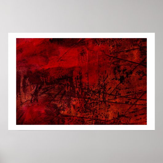 オリジナル抽象芸術キャンバス印刷 – 赤抽象芸術アート ポスター (正面)