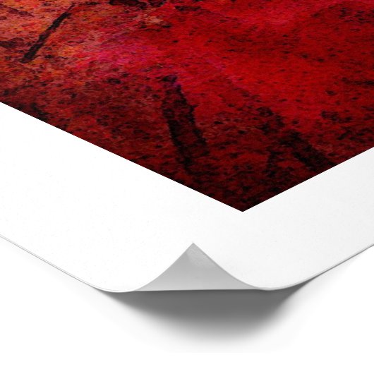 オリジナル抽象芸術キャンバス印刷 – 赤抽象芸術アート ポスター (角)