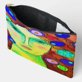 オリジナル抽象芸術デジタルアートオンプリントカットソーバッグ アクセサリーポーチ (見開き)