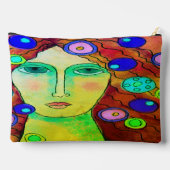 オリジナル抽象芸術デジタルアートオンプリントカットソーバッグ アクセサリーポーチ (裏面)