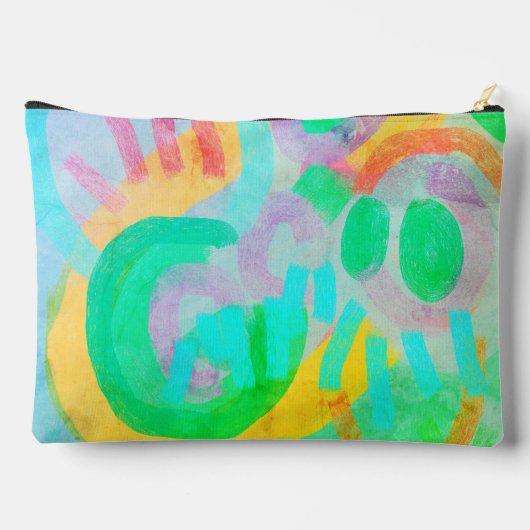 オリジナル抽象芸術デジタルアートペンシルバッグ アクセサリーポーチ (裏面)