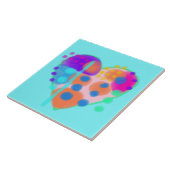 オリジナル抽象芸術デジタルハート絵を描ズ タイル (側面)