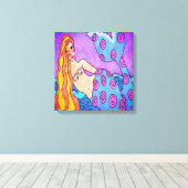 オリジナル抽象芸術デジタルマーメイドプリント キャンバスプリント (インサイチュ (ウッドフロア))