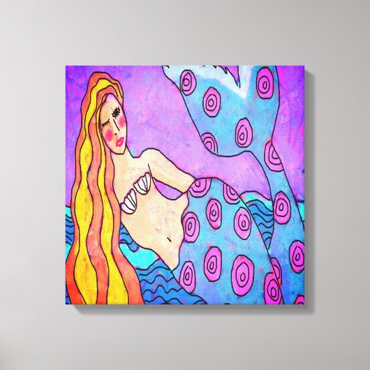 オリジナル抽象芸術デジタルマーメイドプリント キャンバスプリント (正面)