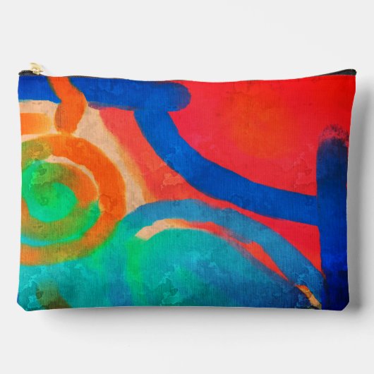 オリジナル抽象芸術デジタル アクセサリーポーチ (正面)