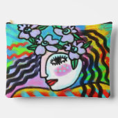 オリジナル抽象芸術デジ絵画タル アクセサリーポーチ (正面)