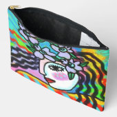 オリジナル抽象芸術デジ絵画タル アクセサリーポーチ (見開き)