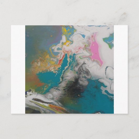 オリジナル抽象芸術トルネドウインドウェザーストーム ポストカード (正面)