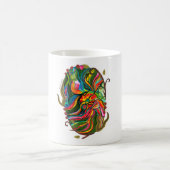 オリジナル抽象芸術ポータルパターン コーヒーマグカップ (中央)