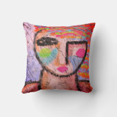 オリジナル抽象芸術ポートレート クッション (裏面)