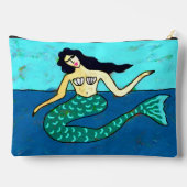 オリジナル抽象芸術マーメイド絵画ズ アクセサリーポーチ (裏面)