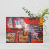 オリジナル抽象芸術絵画のアート招待状 招待状 (スタンド正面)