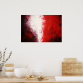 オリジナル抽象芸術絵画のプリントレッドトーンモダン ポスター (キッチン)