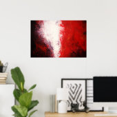 オリジナル抽象芸術絵画のプリントレッドトーンモダン ポスター (ホームオフィス)