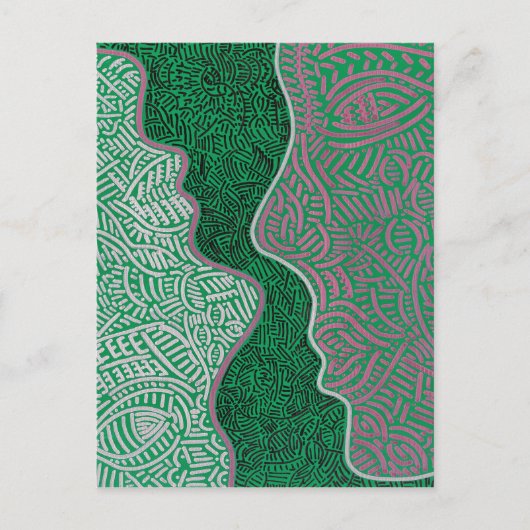 オリジナル抽象芸術芸術 ポストカード (正面)