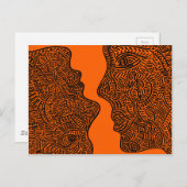 オリジナル抽象芸術芸術 ポストカード (正面/裏面)