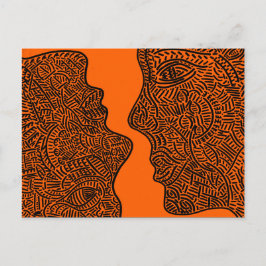 オリジナル抽象芸術芸術 ポストカード