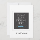 オリジナル招待状 カード 5 x 7インチ (裏面)