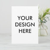 オリジナル招待状, サイズ: 5" x 7" 紙 白 招待状 (スタンド正面)