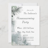 オリジナル招待状 ハウスウォーミングパーティー フクロウ アート 招待状 (裏面)