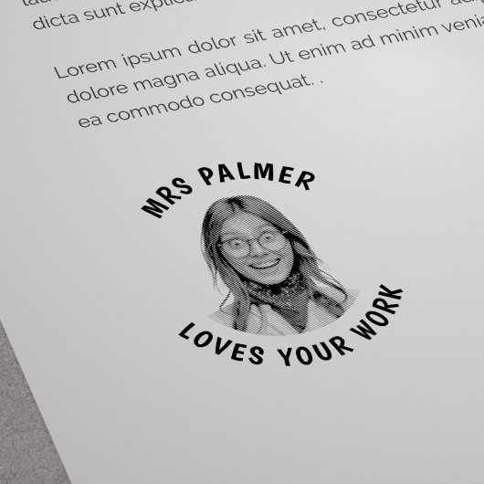 オリジナル教師顔写真承認済み ラバースタンプ