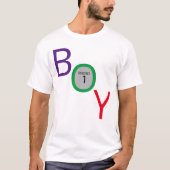 オリジナル文字デザインテンプレート「BOY」 Tシャツ (正面)